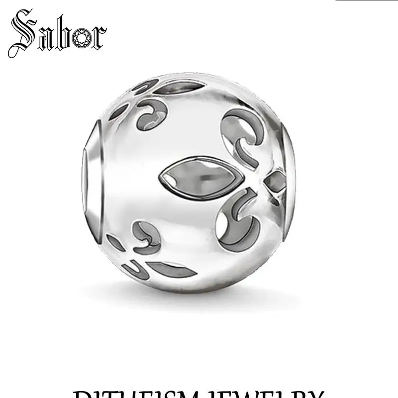 

jewellery DIY Beads Fleur-de-lis Lily New Fashion Silver Jewelry Vintage Gift Women Girl Fit Bracelets Necklace Choker thomas