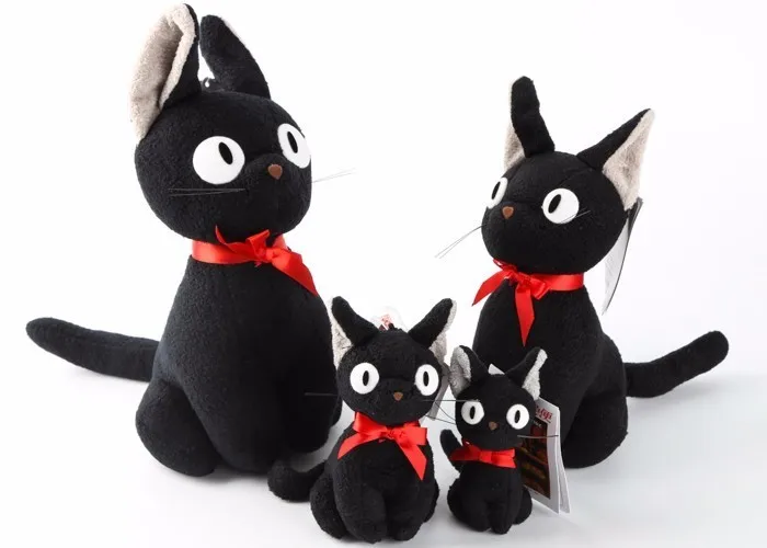 Большой размер Jiji Cat Studio Ghibli Hayao Miyazaki Kiki черная Jiji плюшевая кукла игрушка Kawaii черная кошка Kiki мягкая игрушка для детей
