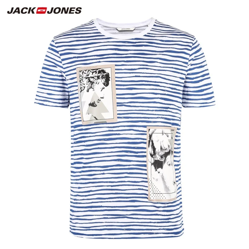 JackJones Мужская футболка с короткими рукавами из хлопка E | 219101532 - Цвет: BRIGHT WHITE