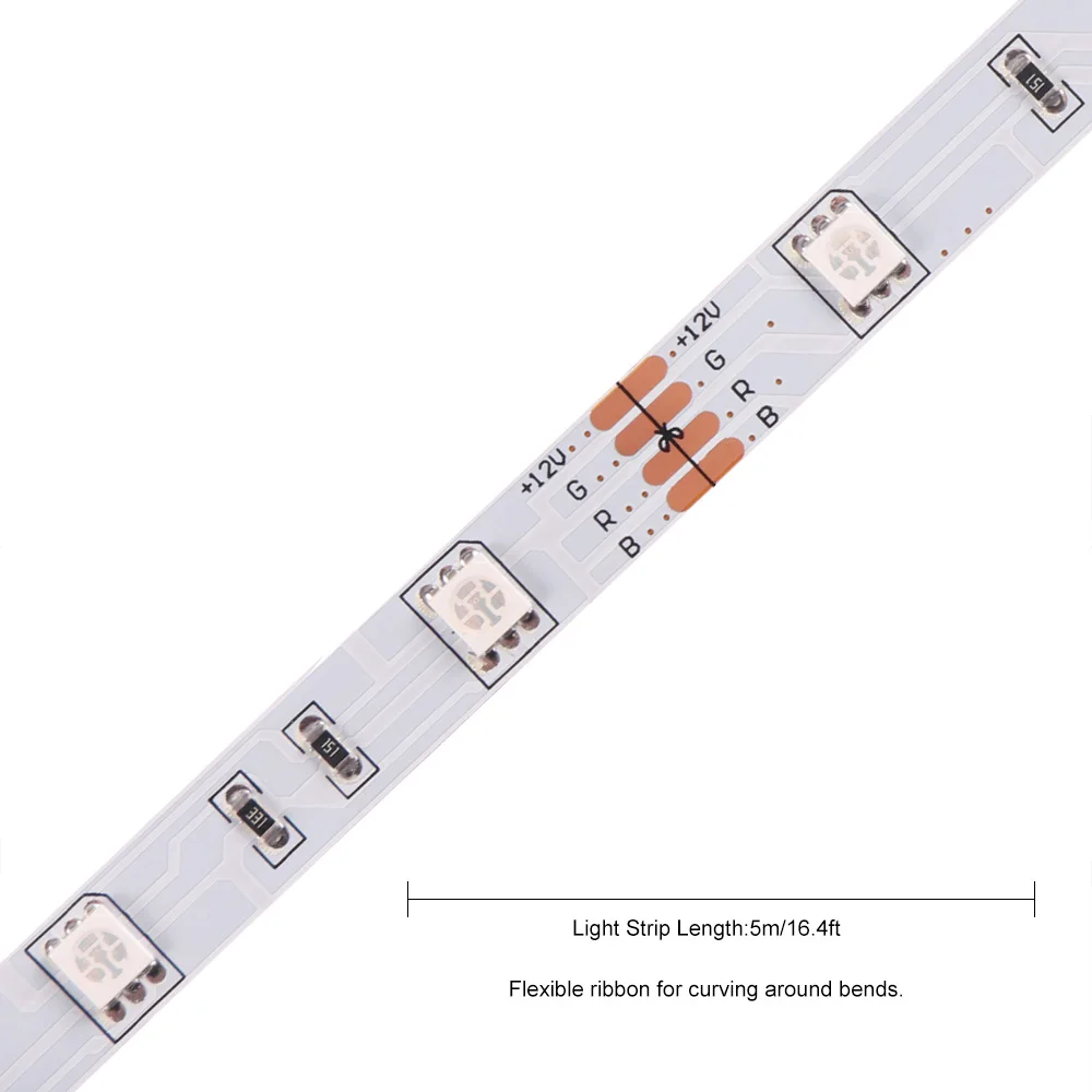 Светодиодный лента 5 м/10 м 5050 RGB многоцветный Светодиодные ленты света не Водонепроницаемый Светодиодные ленты 12 v украшения Спальня ТВ Светодиодные ленты с пультом дистанционного управления