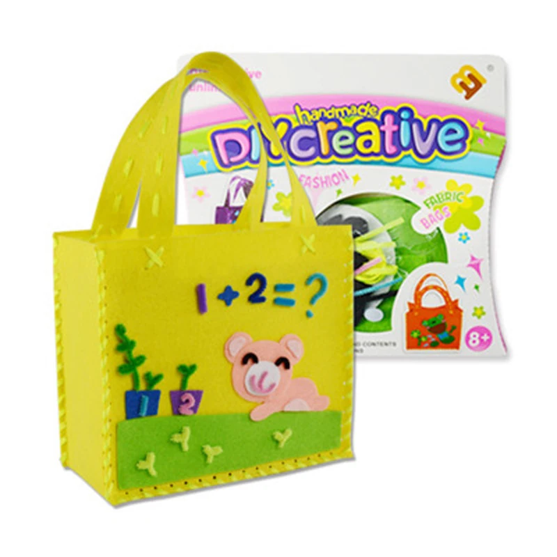 

Baby creative diy handmade toys for children cartoon bag non-woven material bag package baby homework