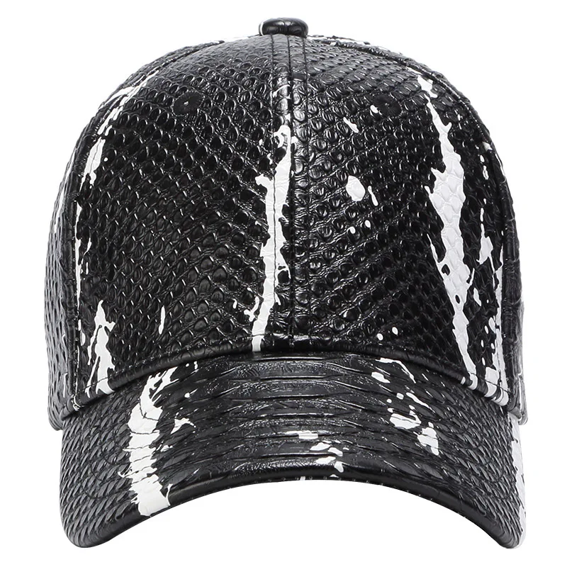 Baseball Cap Men Snapback Dad Hat Hip Hop Faux Leather Adjustable Curved Bill Sports Outdoor Accessory (11)