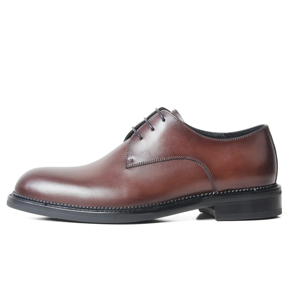 Homens Mans Zapatos Dos Sapatos Vikeduo Hombre Escritório Handmade Couro Brown Marrom De Formal Patina Calçado Rodada Casamento Casuais Vestido Red xO1Cwqgt