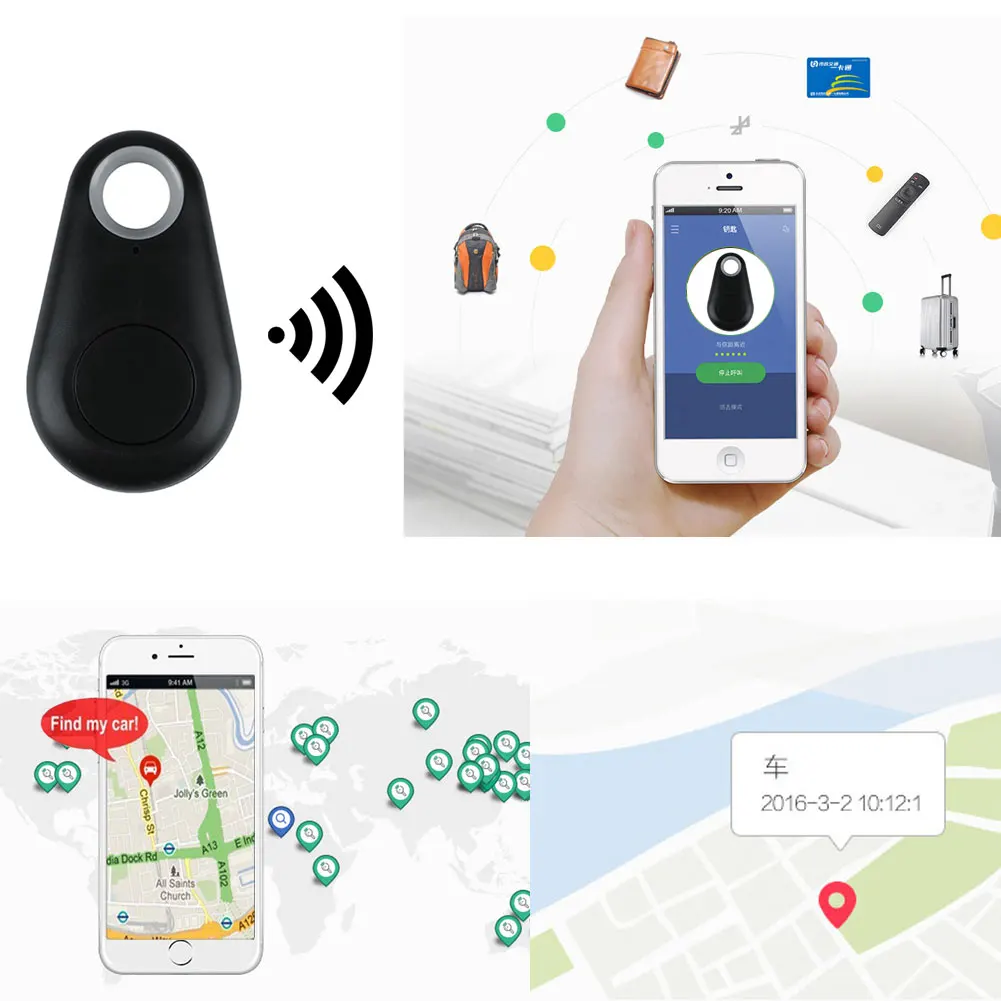 

1pc Smart Tag Wireless Bluetooth 4.0 Tracker Wallet Key Keychain Finder GPS Locator Anti Lost Alarm System 4 Colors to Choose