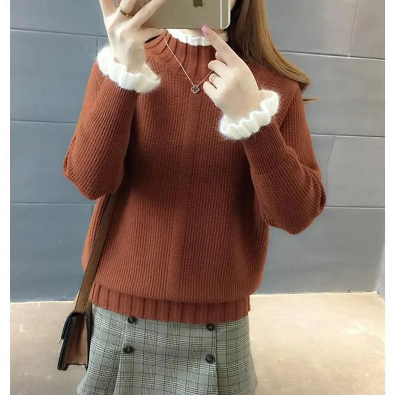 Long Sleeve Knitted Top Sweater Women Winter Sweater Turtle Neck Pullover 2019 New Arrival Strech Knitwear Jumper Wholesale Pull