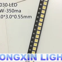 50 шт./лот SMD 3030 белый 3030 светодиодный лазерный диод 6000 K-8000 K 1W светодиодный высокое питание освещение Применение 3,0*3,0*0,65 мм 350MA 100-120LM