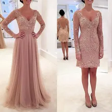 

Evening Dress Vestidos De Festa Detachable Skirt Evening Dresses Custom Made Robe De Soiree Long Sleeves Evening Gowns Elegant