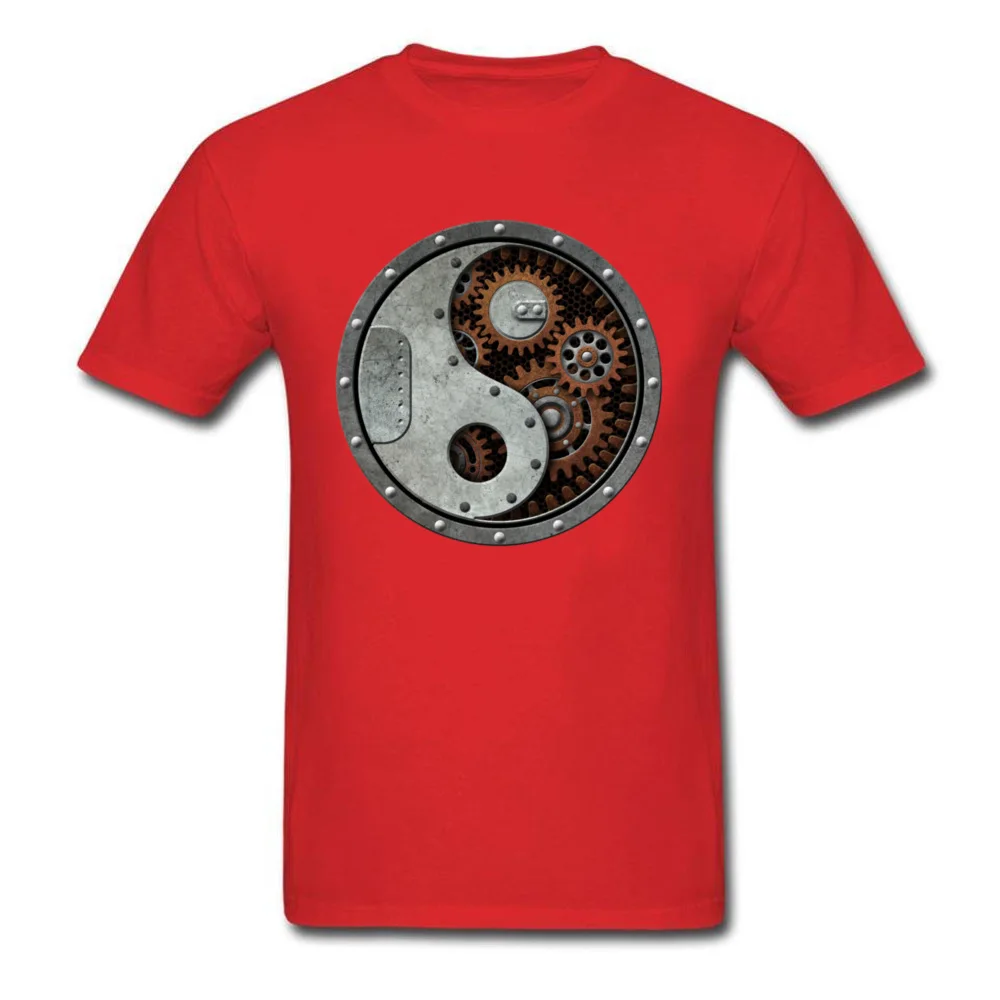Industrial Steampunk Yin Yang_red
