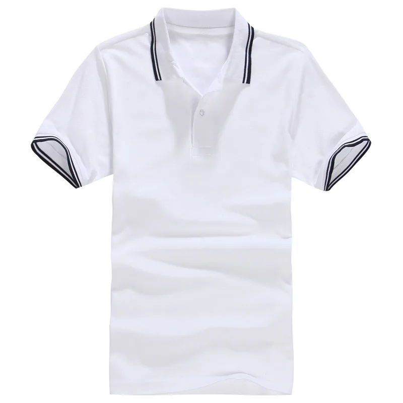 Новая брендовая мужская рубашка поло размера плюс, мужская хлопковая рубашка с коротким рукавом, Классические Трикотажные изделия, мужские топы, повседневная мужская рубашка поло со стоячим воротником - Цвет: LXP04-6