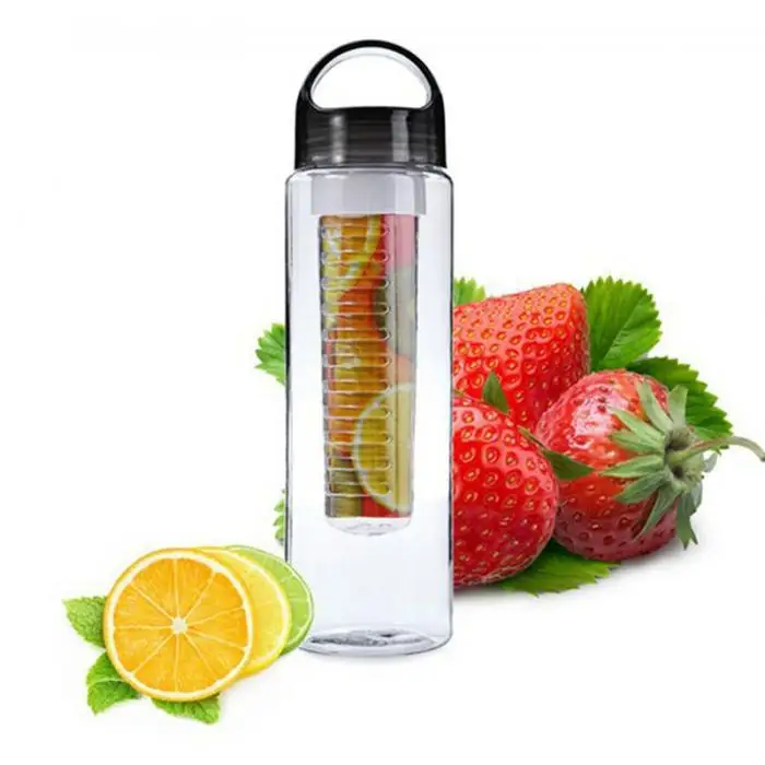 Пластиковая бутылка для воды для заварки фруктов с фильтром, герметичная, для спорта, туризма, кемпинга, бутылка для фруктовых напитков, объятия-предложения