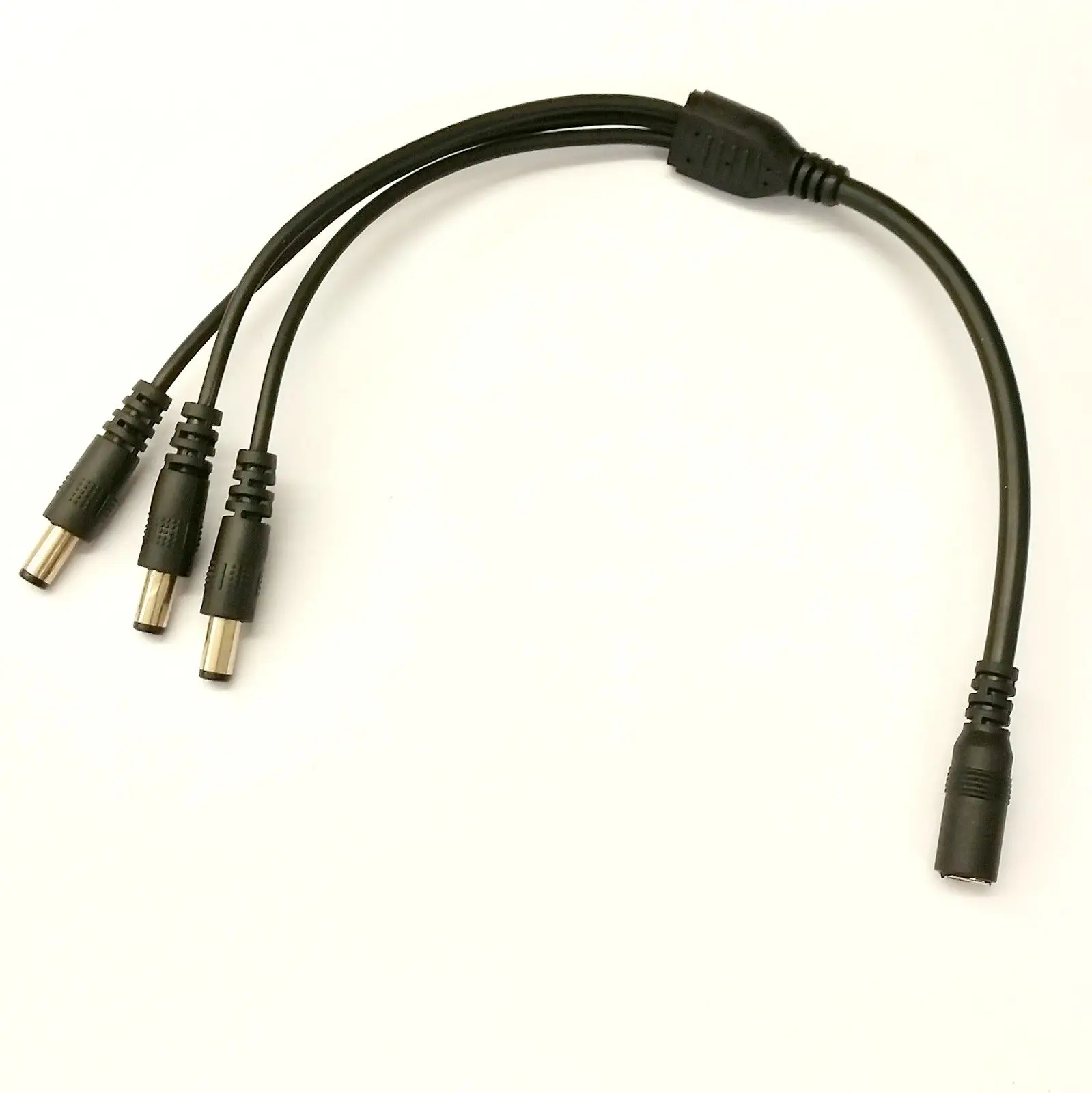 

DC BLACK CABLE LV POWER TRIPLE SPLITTER 2.1MM - 1 x FEMALE IN/3 x MALE OUT