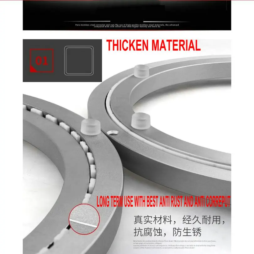 ADVANCED MUTE Aluminium Alloy Lazy Susan Turntable with Upgrade Anti Skid Soft Rubber Tips and Slience Strap_0013