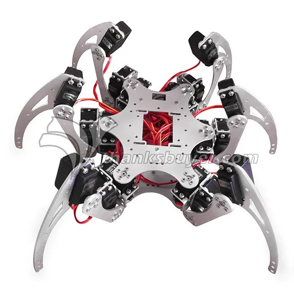 

18 DOF Aluminium Hexapod Spider Six 3DOF Legs Robot Frame Kit with Ball Bearing Fully Compatible