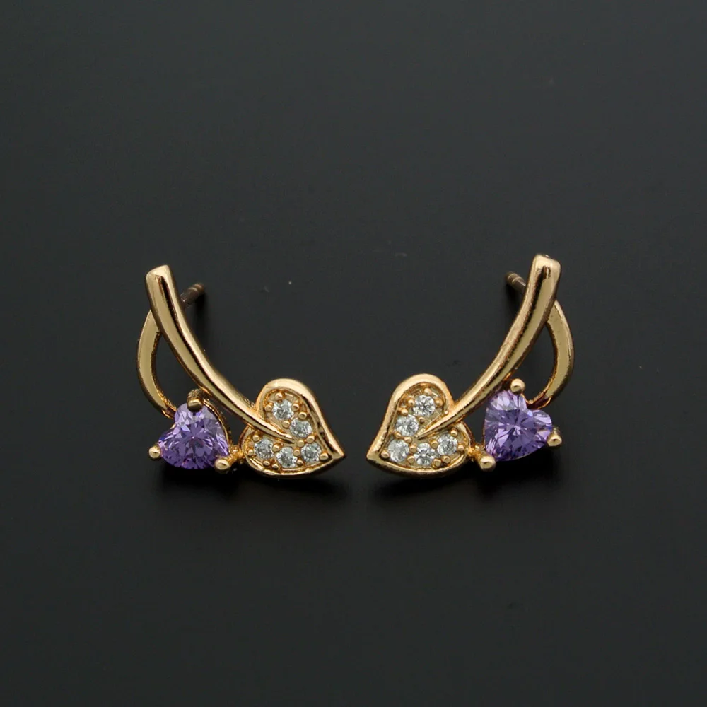 

Crystal Heart Stud Earrings Women Oorbellen Pendientes Corazon Boucles D'oreille Femme Orecchini Cuore Oorknopjes Kolczyki E2902