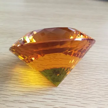 

80mm Topaz 1 pieces Crystal Diamond Paperweight shinning Crystal Diamond Gift