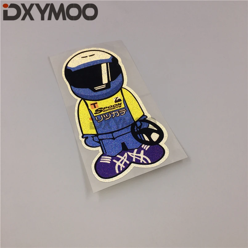 JDM гонщики мотоцикл мультфильм всадники автомобильные наклейки для Spoon Sports GK5 K20A