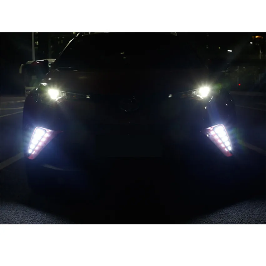 Дневные ходовые огни YAQUICKA для Toyota CHR C HR 2016 2017 2018 светодиодные дневные поворота DRL