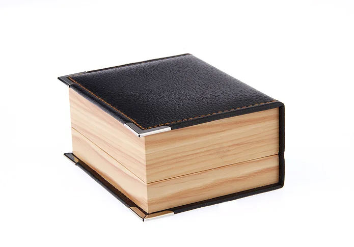 Высокое качество деревянная коробка из искусственной кожи Запонки упаковочная коробка Подарочная коробка для запонки