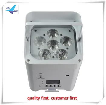 

16pcs/lot Charge Flycase New Wifi Control Wireless Led Uplight 6x12W RGBWAUV 6in1 Battery Led Par Light For Disco Party Stage