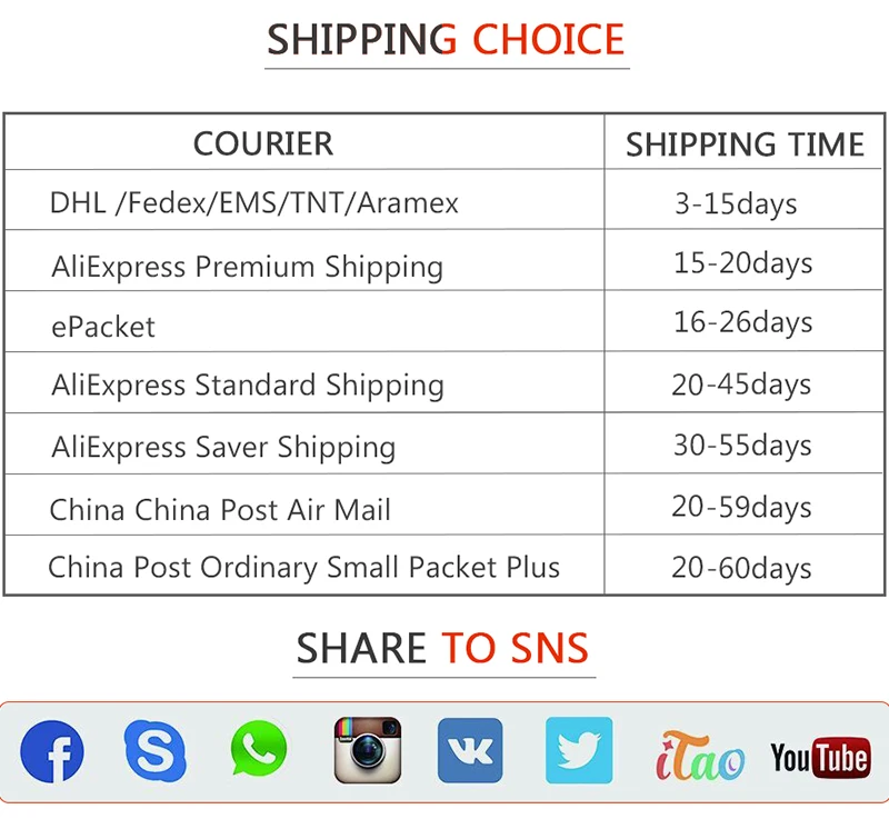shipping choice