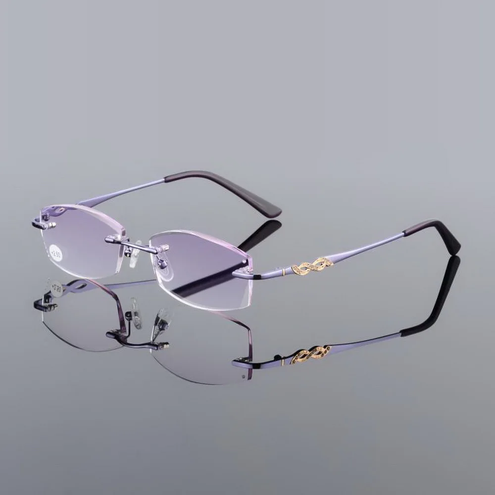 Очки для чтения без оправы с бриллиантами + 1 2018 2 5 3 4|rimless reading glasses|designer glassesreading glasses