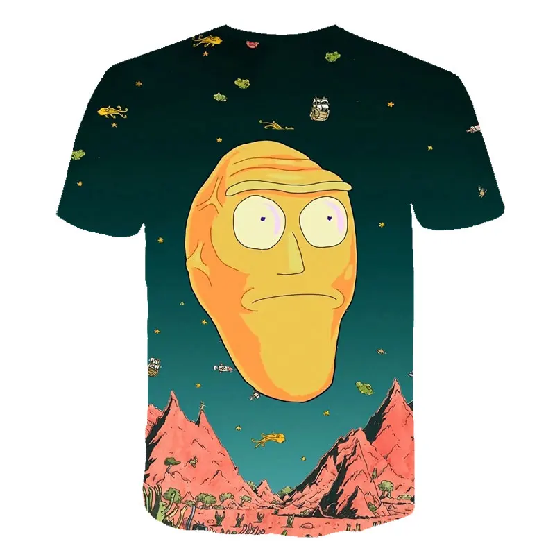 Hip Hop Fashion Brand Clothing Rick and Morty 3D T Shirt Casual Short Sleeve Men's T-Shirts Anime Cool rick y morty Graphic Tees