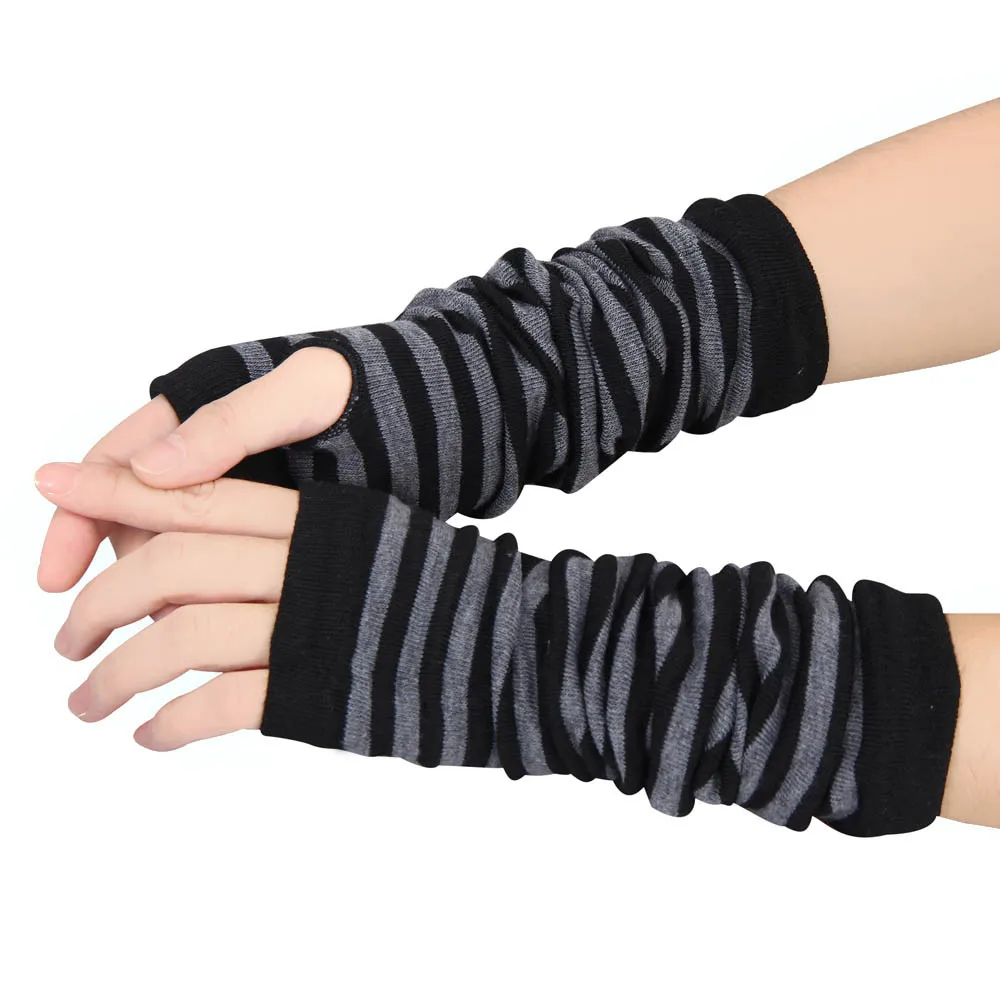 KLV перчатки зимние женские наручные руки теплые, вязаные длинные перчатки без пальцев митенки z0920