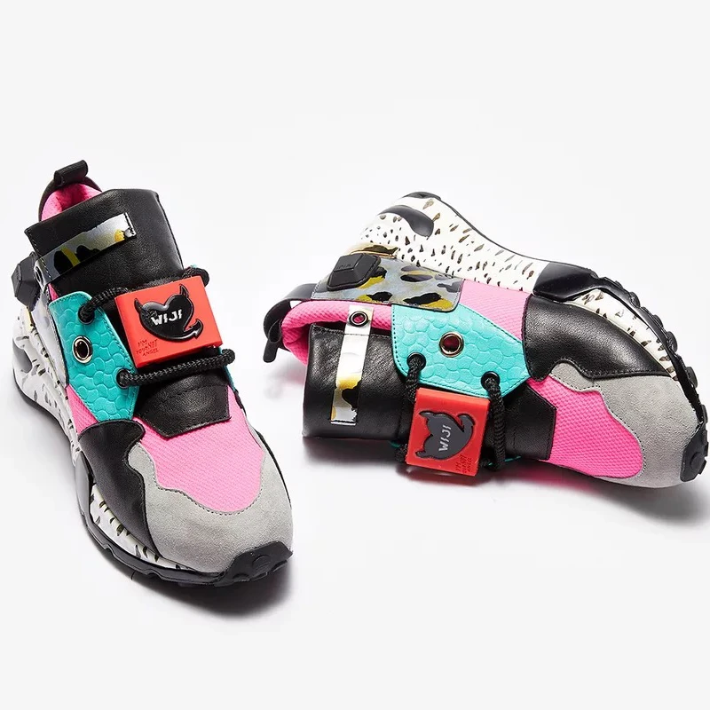 negro Pisos Rose Zapatos Las De Chaussure Mujeres Zapatillas Femme Genuino Harajuku Igu Damas Chicas Deporte Mujer Cuero Creeper Plataforma Punk PHfwn1qU
