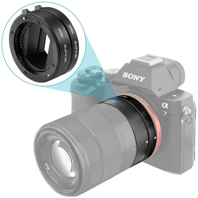 Anel de Extensão Macro de Foco Tubo de Montagem Automática para Sony Meike Automático E-mount A6000 a7 A7ii A7iii A7sii Nex-7 Nex-6 Nex5r Nex-3n Nex-5 A6300 A6500 - Image 5