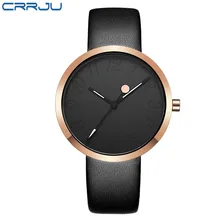 Crrju marque de luxe de haute qualité quartz bracelet en cuir bracelet de mode femmes montre dames montre-bracelet relojes mujer montre femme