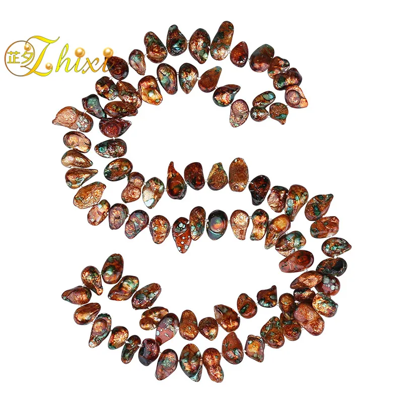 

ZHIXI Pearl Jewelry Natural Freshwater Baroque Pearl Necklace Fine Long Stone Necklaces Women Collar Birthday Gift X212