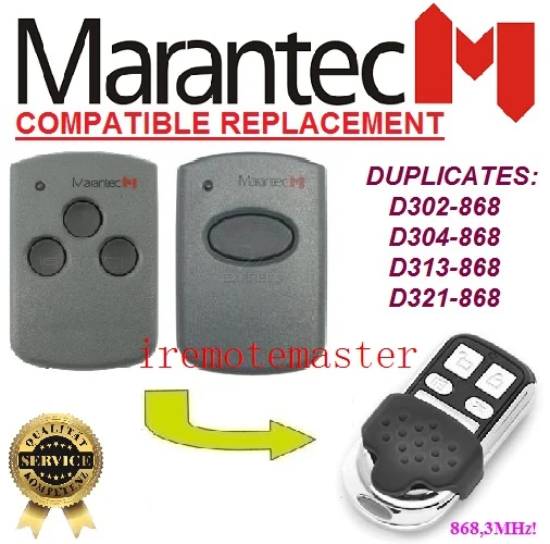 10 шт. MARANTEC D302-868, D304-868, D313-868, D321-8 Замена дистанционного управления 868 мГц