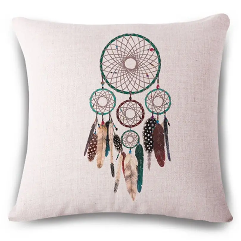 Подушки Детские Дело животных Перо Dream Catcher Наволочки Главная Декоративные Подушки Детские крышка для фестиваля индийский Стиль Подушки Детские Чехлы для мангала