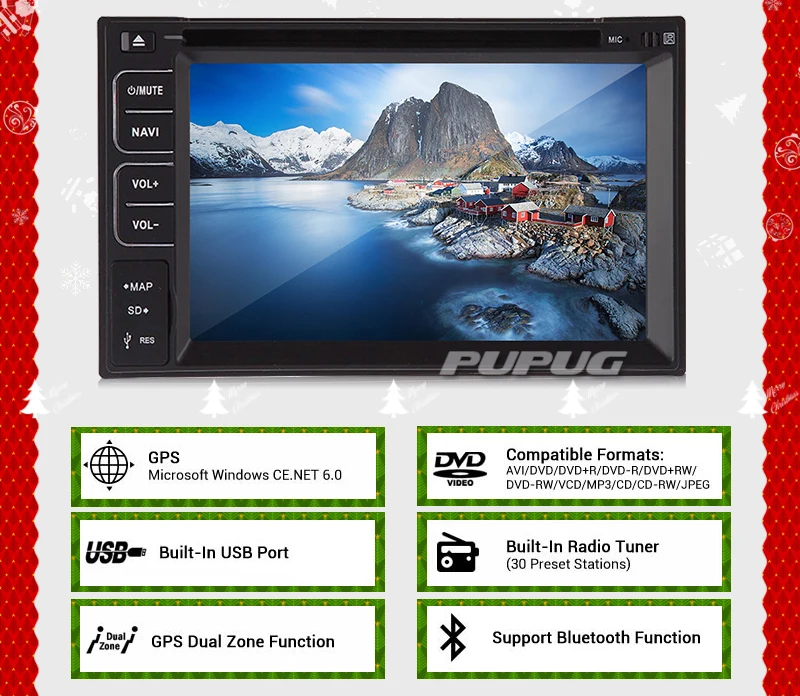 Audio Stereo System Car DVD Player Vehicle Accessory Multimedia Video Receiver Autoradio MP4 CD FM AM Universal 2 Din Car Radio Digital Remote control SD Reverse camera