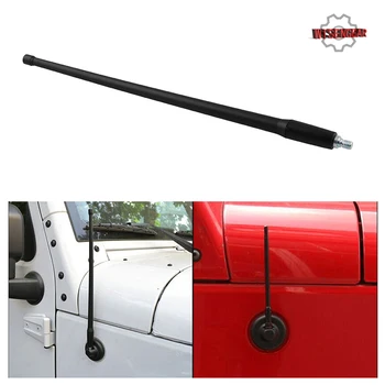 

13" Car FM Antenna Auto Radio Antennas Signal Amplifier For Jeep Wrangler JK 2007-2017 Rubber Aerials Mast Antena WISENGEAR
