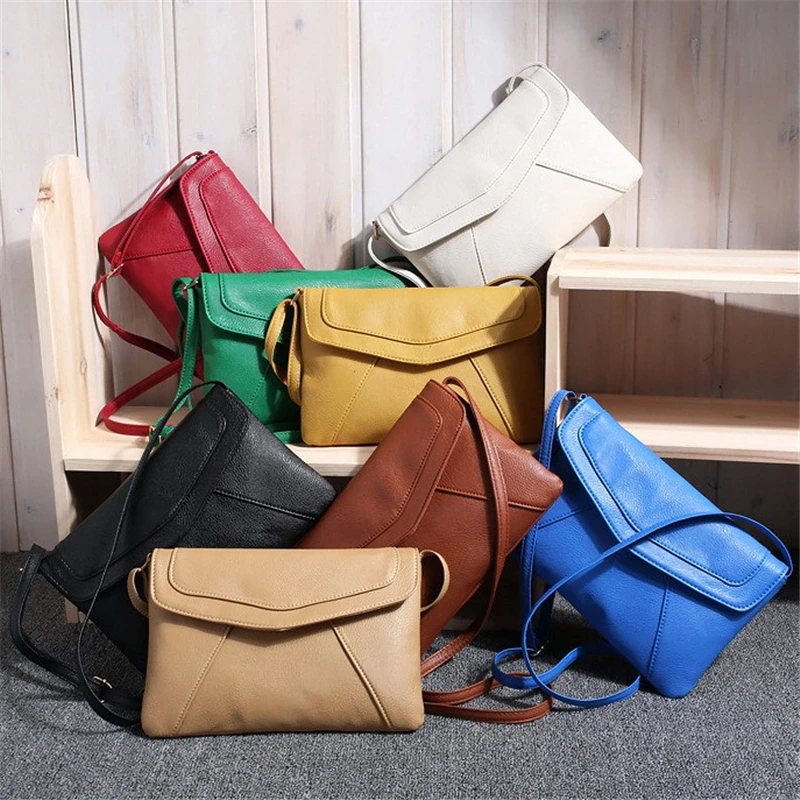 Fashion Vintage Small Envelope Bags Women's Leather Messenger Bag