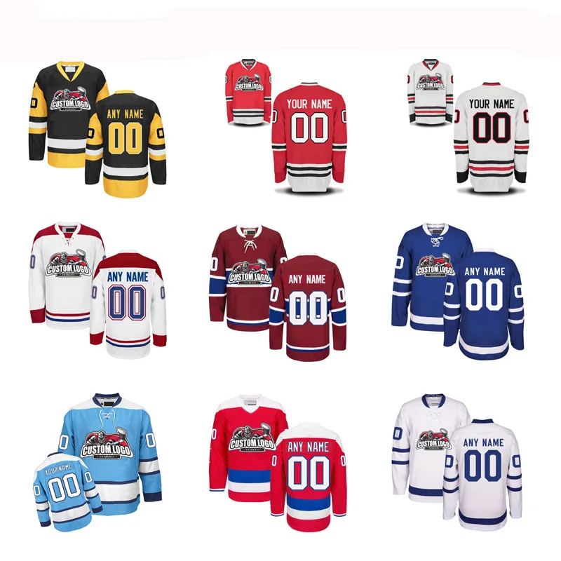

MeiLunNa Customize Any Hockey Team Jersey Sewn On Any Name And Number Color Size