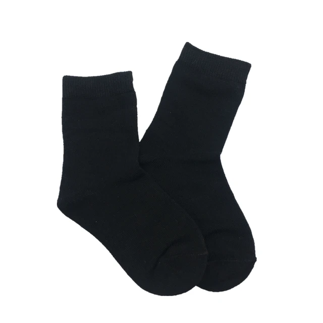 1 Pair Kids White Socks Boys Girls Children Baby Socks Solid Color