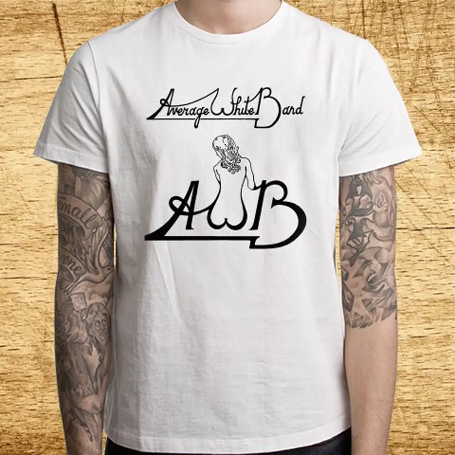 Новая AWB средняя белая полоса R &amp B Legend логотип мужская футболка Размер S-3XL2019