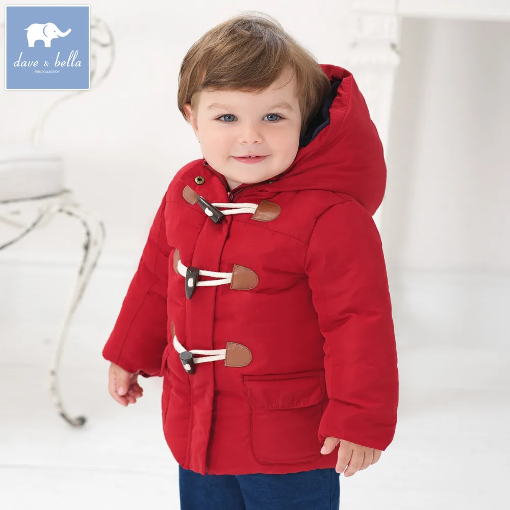 Brand horn button christmas boy red coat children kid baby boy clothes ...