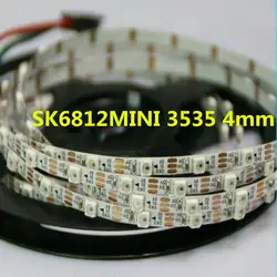 Sk6812mini 3535 4 мм/sk6812 5050 5 мм DC5V RGB LED пикселей газа 1 м 2 м 5 м 60leds/м 4 мм 5 мм Гибкие печатные платы не водонепроницаемый 60 пикс./м как WS2812B