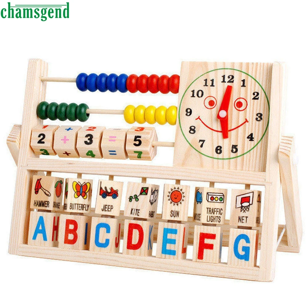 

NEW Children Baby Kids Learning Developmental Versatile Flap Abacus Wooden Toys M3061