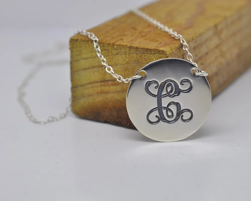 Wholesale Sterling Silver Monogram Disc 