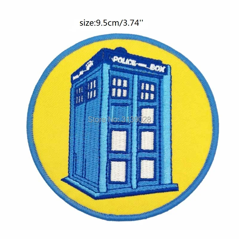 3 74 &quotПолицейская шкатулка Doctor Who Tardis TV Series punk Аппликация в стиле рокабилли sew on/ iron