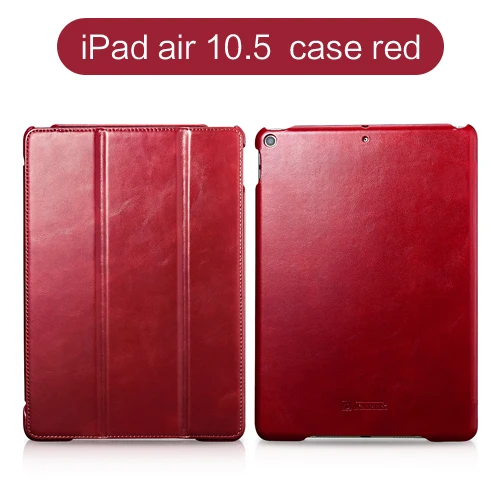Чехол из натуральной воловьей кожи в стиле ретро для iPad Air 10,", Тонкий деловой складной чехол с подставкой для Apple iPad Air 3rd Gen - Цвет: Red