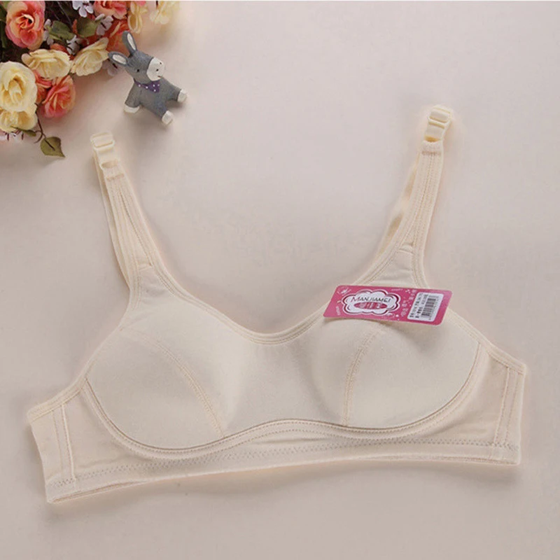 Training bra kids girls Soft Touch Cotton underwear sports kids vest bra for teens child student teenage bras With Two Hooks