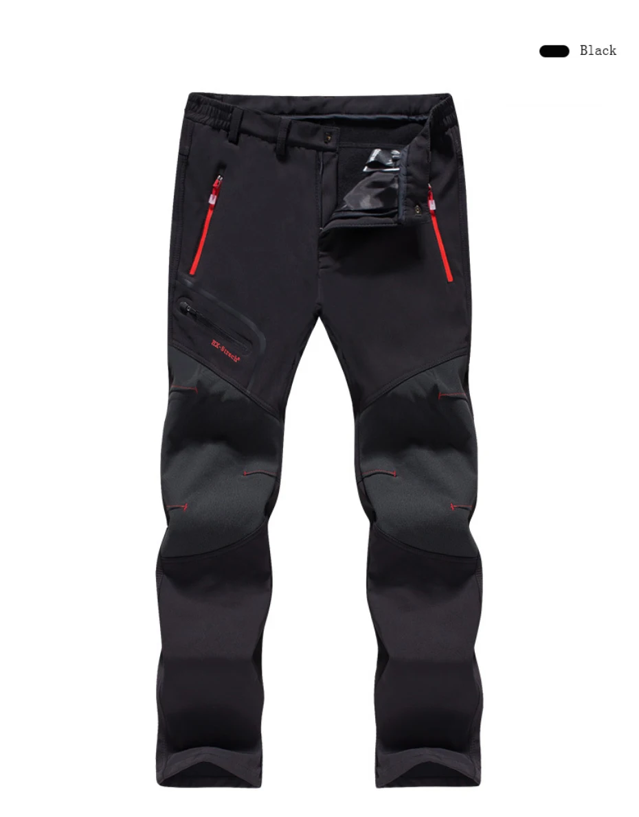 Calças para Caminhadas Homem à Prova Inverno ao ar Esportes de Acampamento Novas Dsoftágua Softshell Livre Ciclismo Esqui Velo Calças 002 2019 5 High Quality Esporte e Lazer