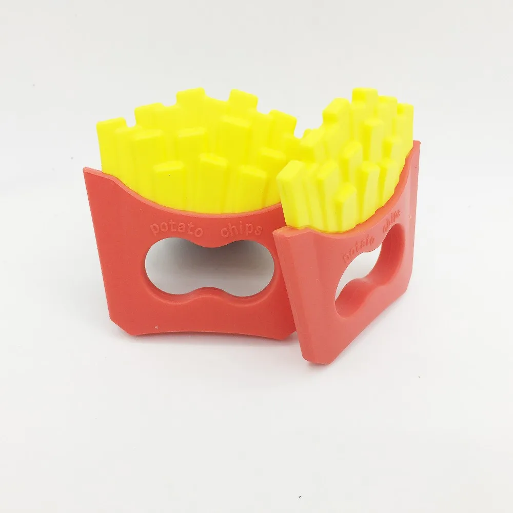 

Silicone Teether Potato Chips Pacifier Teether Chewable Pendant Nursing DIY Dummy Sensory Toy Accessories