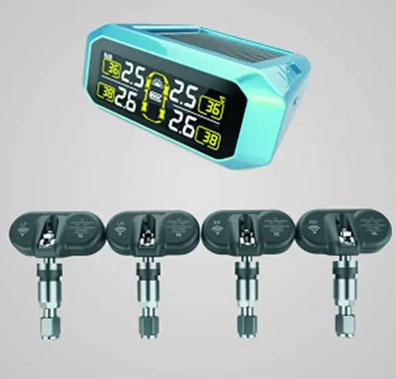 

TPMS Tire Pressure Alarm Car Sensor System Wireless With 4 External/Built-In Sensors Tire Pressure Monitoring System T399