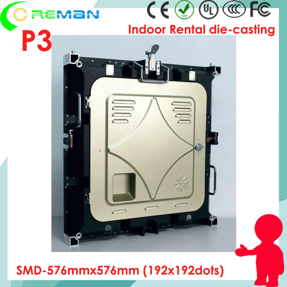 Напольный СИД арендный дисплей p3 Модуль dotmatrix smd 64x32 легкий сплав литья под